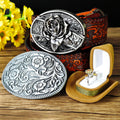 Western Rose-Themed Belt and EDC Tool Jewelry Set
