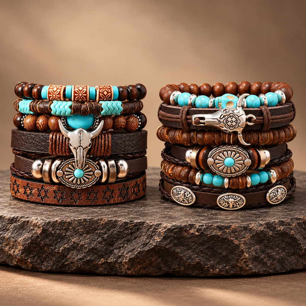 Western Turquoise-Color Bracelet Stack 🤠 – Zest Western