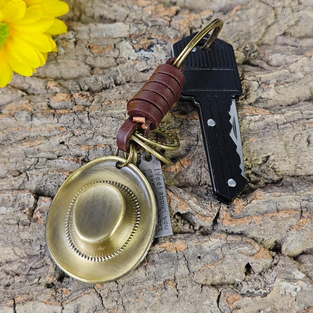 Western Cowboy Hat Keychain