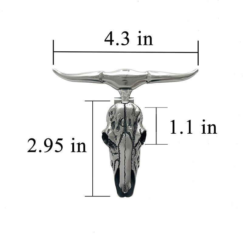 Western  Longhorn  Skull Necklace Buckle