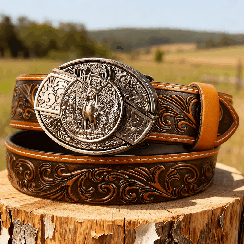 Western Brown Leather Belts
