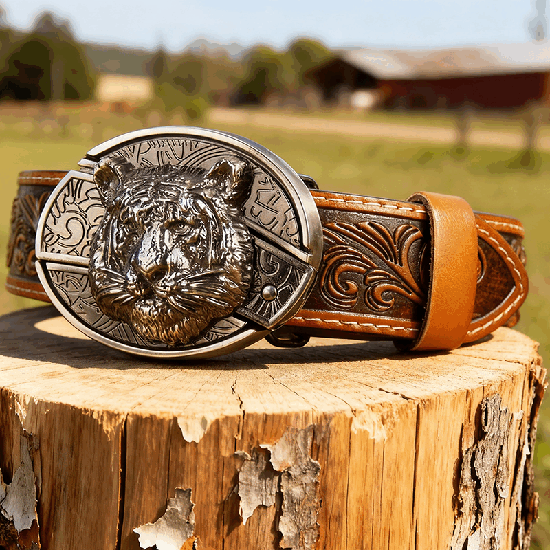 Western Brown Leather Belts