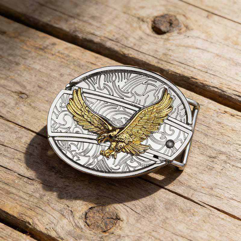 Zest Western Two-Tone Artisanal Embossed Belt Buckle