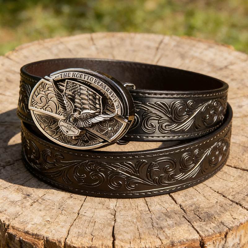 Western Black Leather Belts