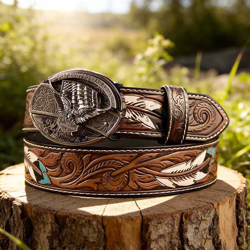Western Feather Genuine Leather Belts