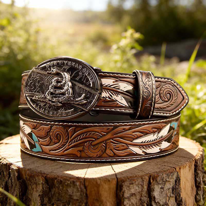 Western Feather Genuine Leather Belts