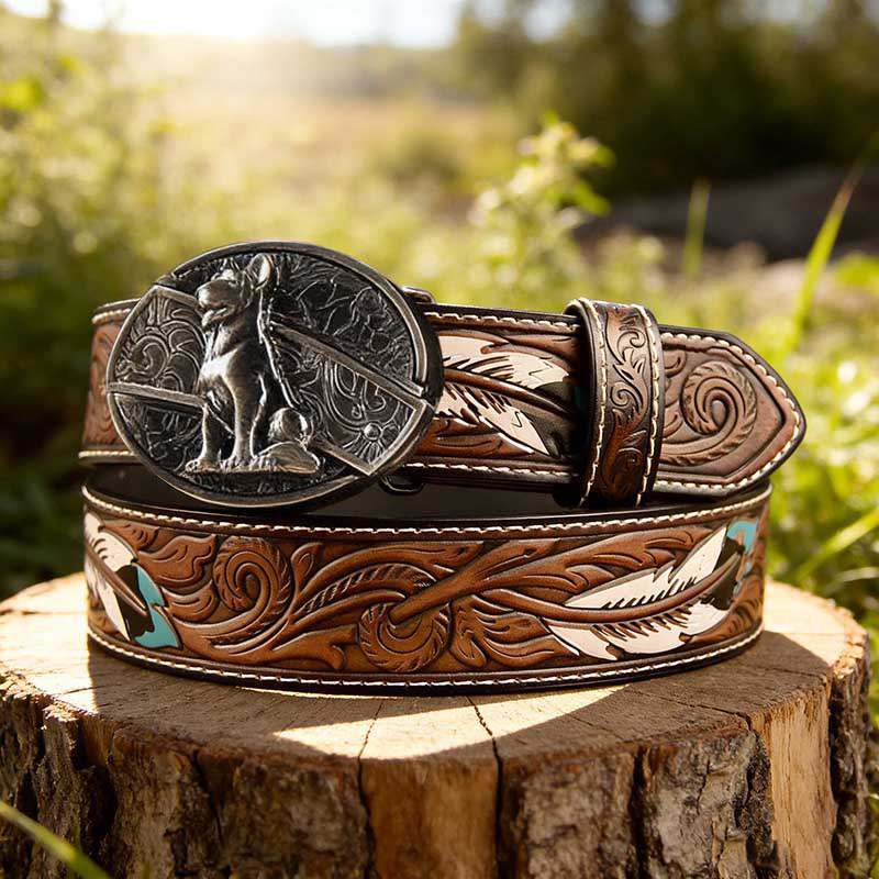 Western Feather Genuine Leather Belts