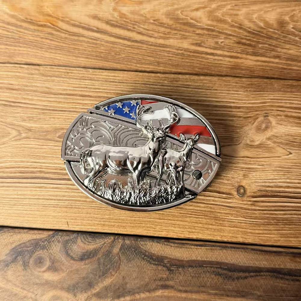 Zest Western Two-Tone Artisanal Embossed Belt Buckle