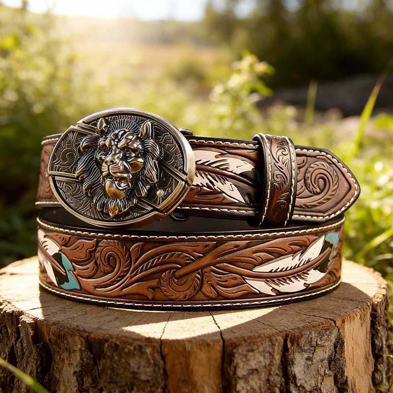 Western Feather Genuine Leather Belts