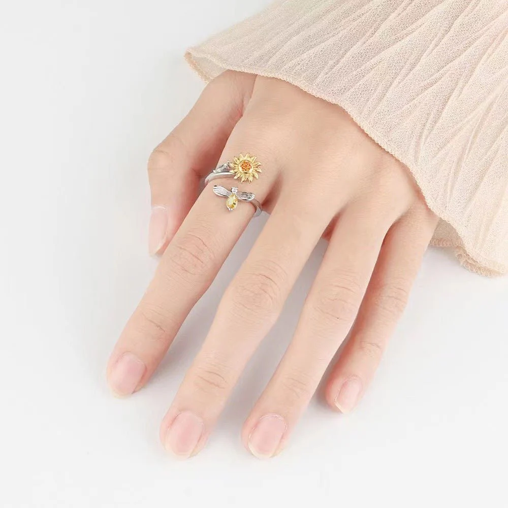 Western Sunflower Decompression Open Ring