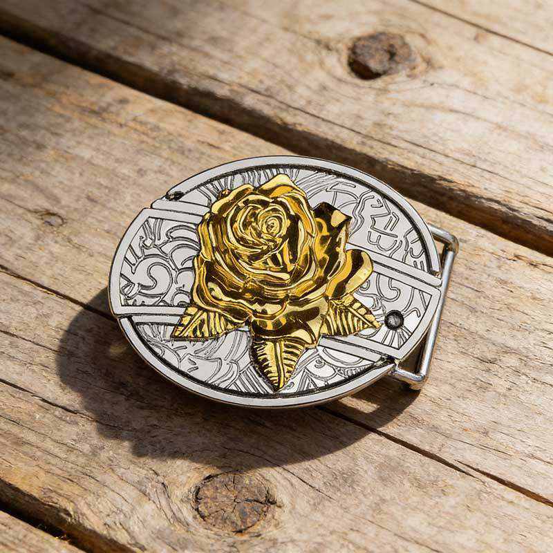 Zest Western Two-Tone Artisanal Embossed Belt Buckle