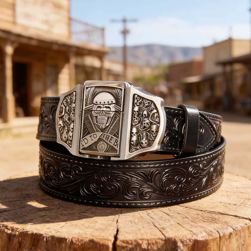 Western Detachable Lighter - Black Belt