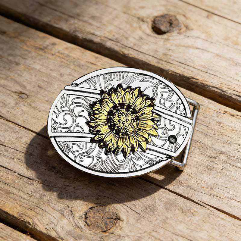 Zest Western Two-Tone Artisanal Embossed Belt Buckle