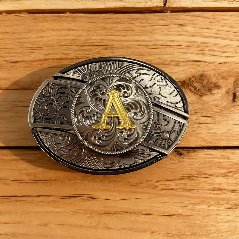 Western Letter-shaped detachable knife belt buckle