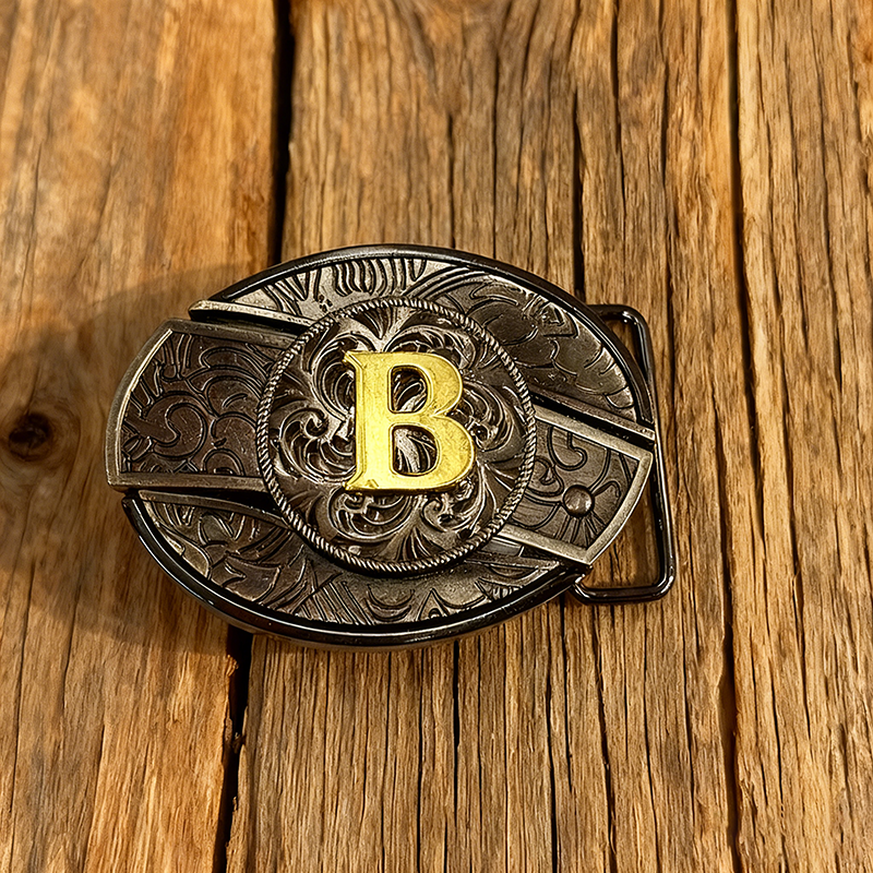 Western Letter-shaped detachable knife belt buckle