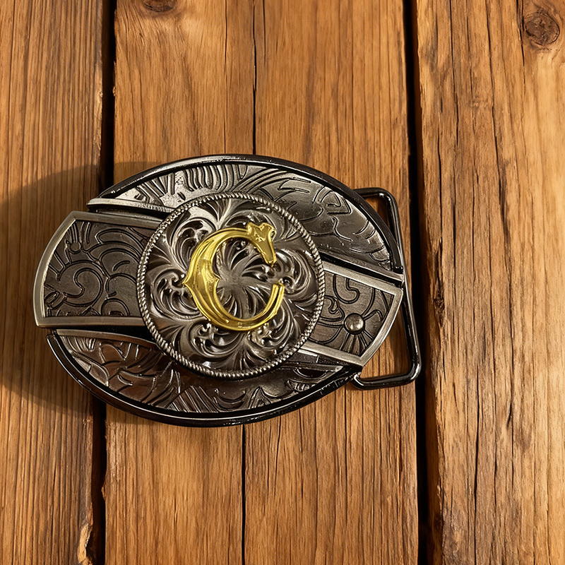 Western Letter-shaped detachable knife belt buckle