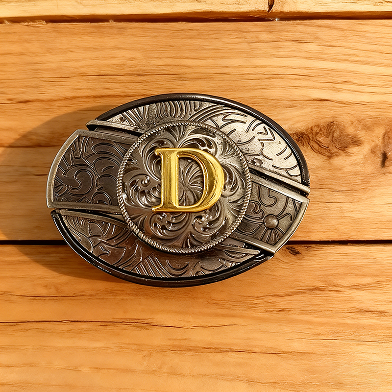 Western Letter-shaped detachable knife belt buckle