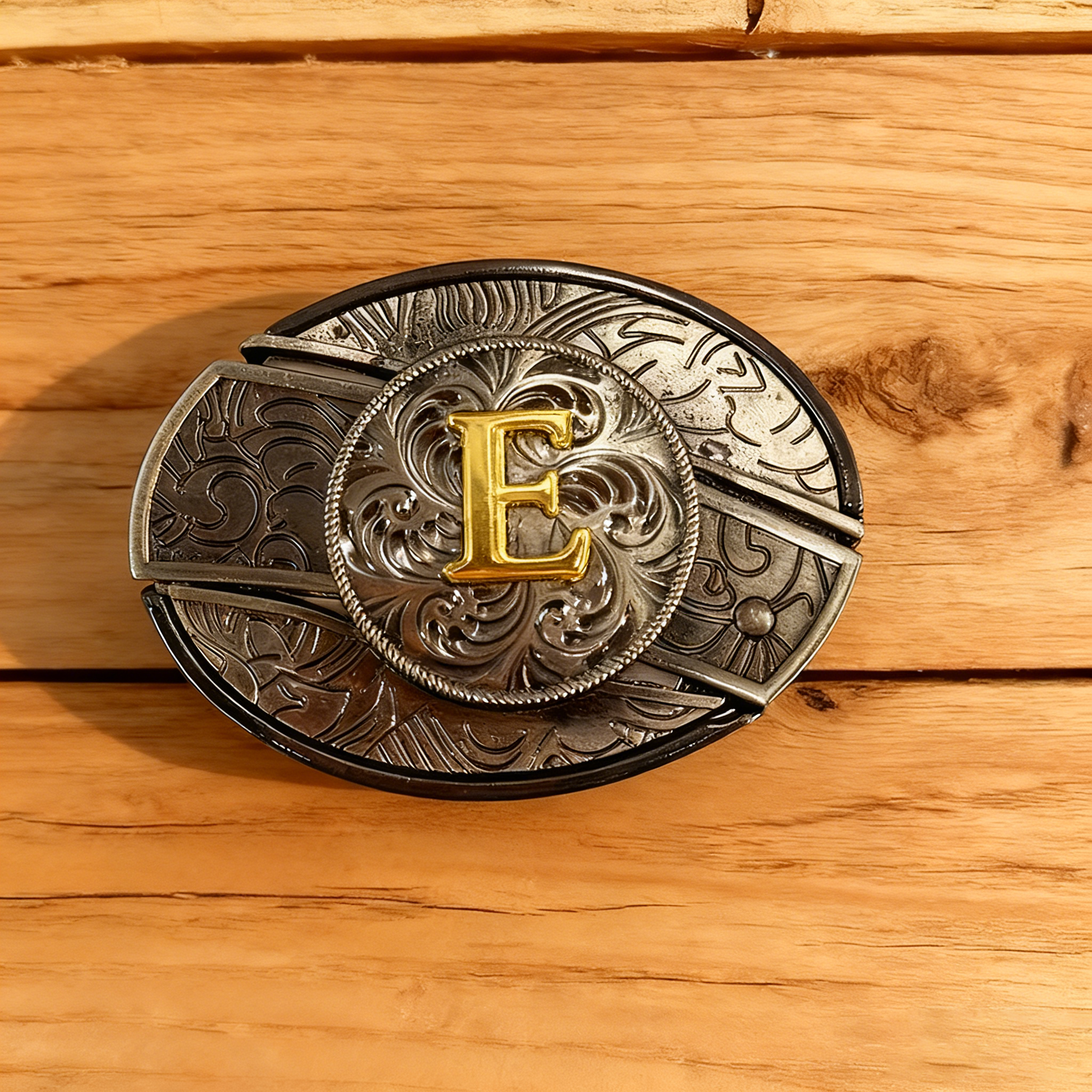 Western Letter-shaped detachable knife belt buckle