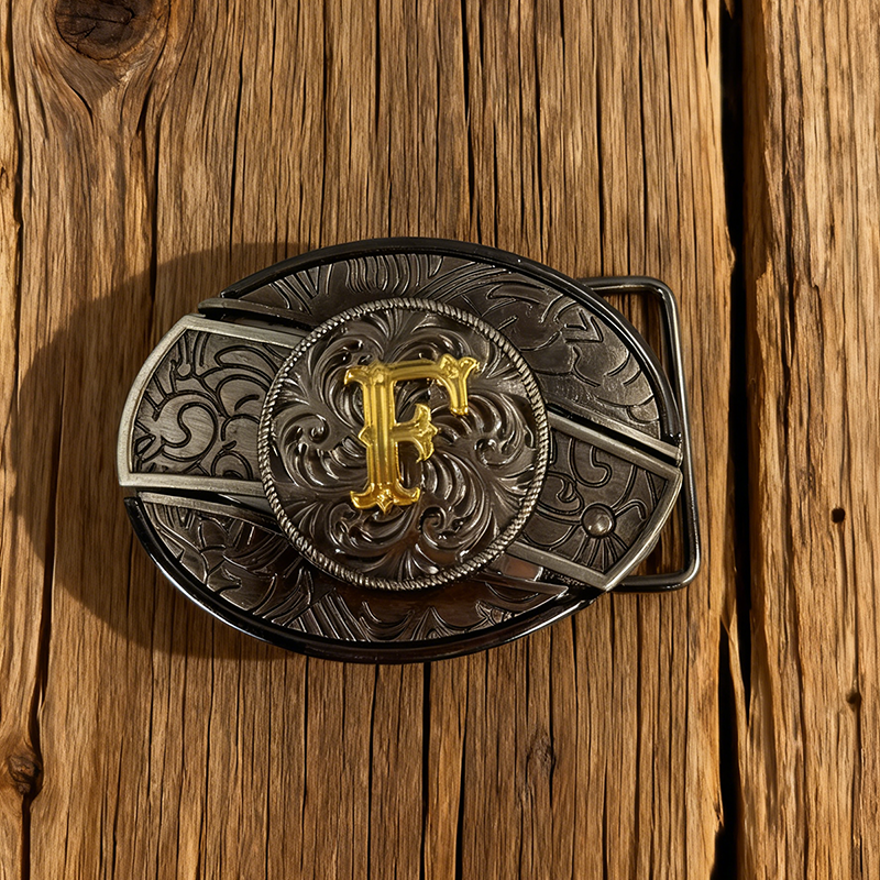 Western Letter-shaped detachable knife belt buckle