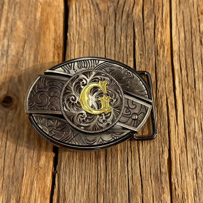 Western Letter-shaped detachable knife belt buckle