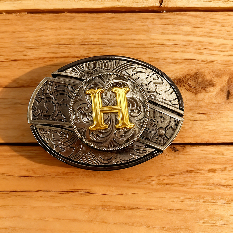 Western Letter-shaped detachable knife belt buckle