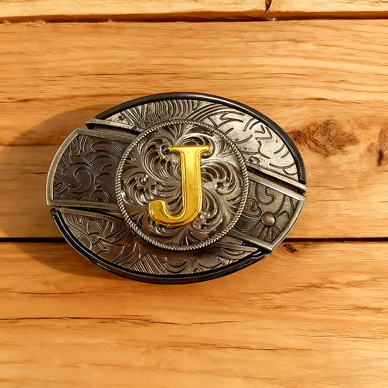 Western Letter-shaped detachable knife belt buckle