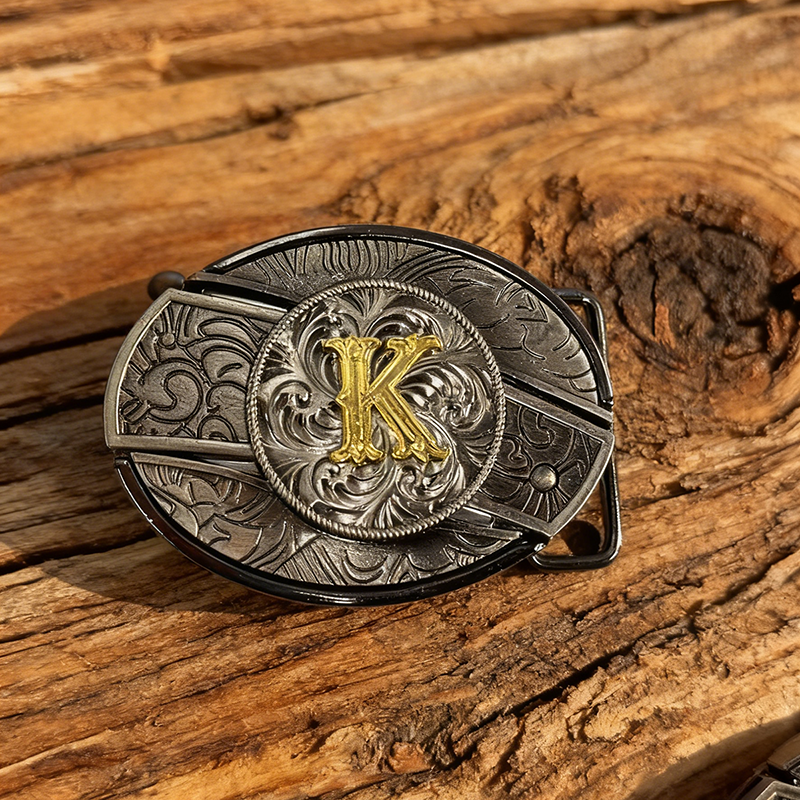 Western Letter-shaped detachable knife belt buckle