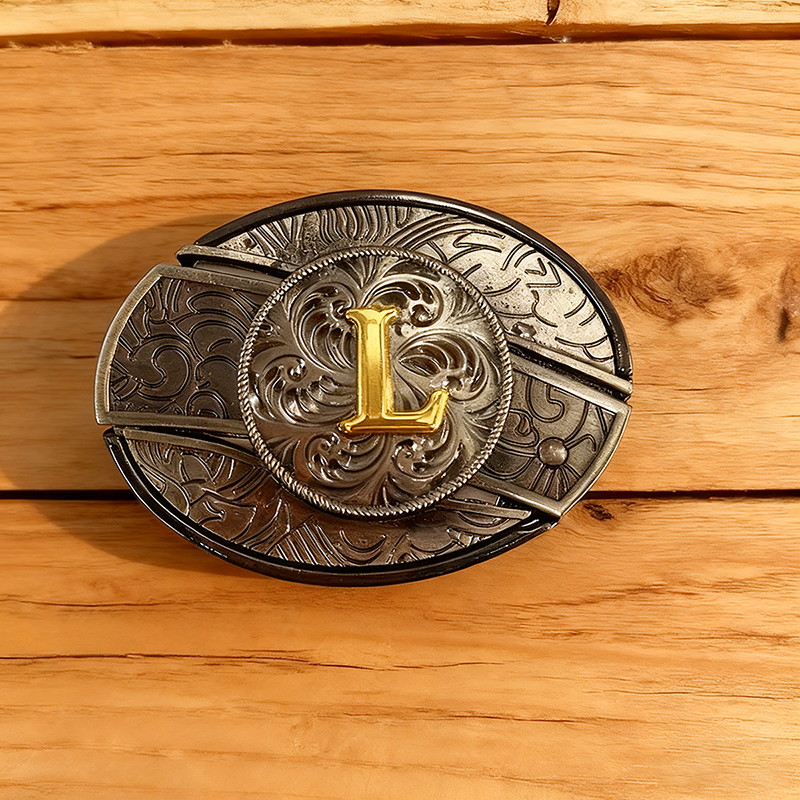 Western Letter-shaped detachable knife belt buckle