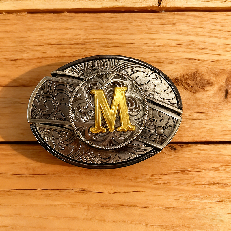 Western Letter-shaped detachable knife belt buckle