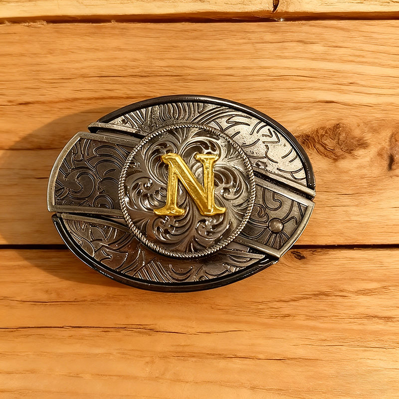 Western Letter-shaped detachable knife belt buckle