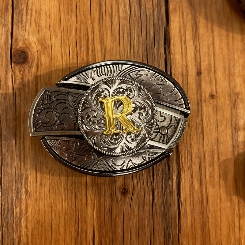 Western Letter-shaped detachable knife belt buckle
