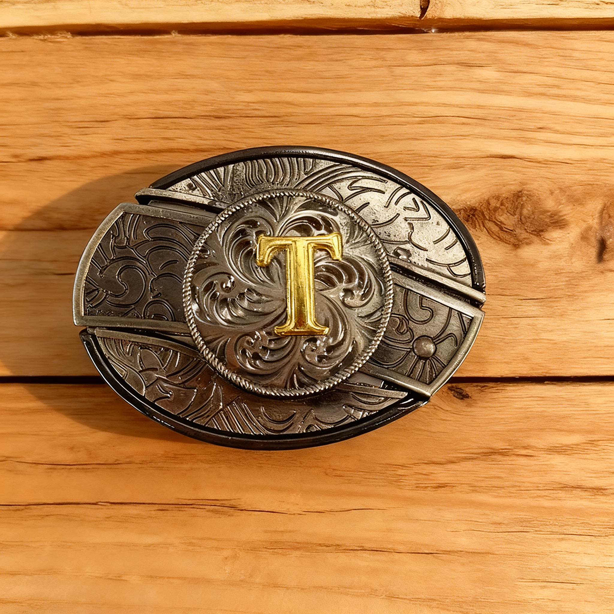 Western Letter-shaped detachable knife belt buckle