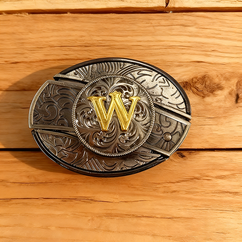 Western Letter-shaped detachable knife belt buckle