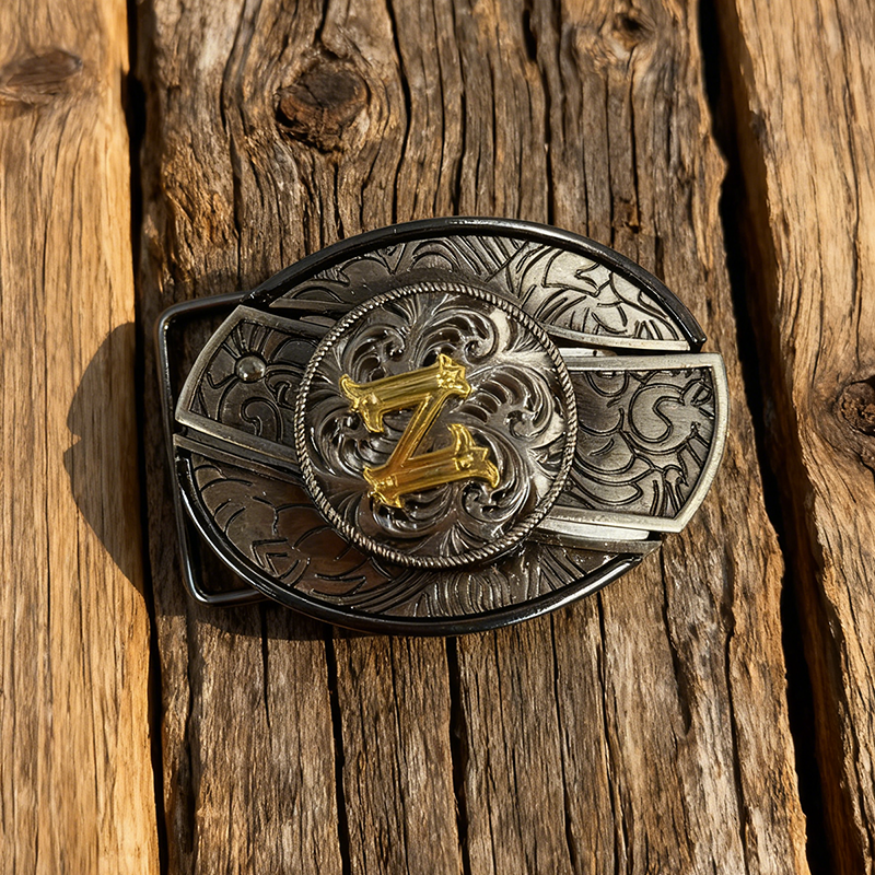 Western Letter-shaped detachable knife belt buckle