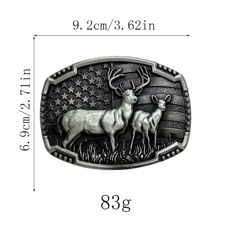 Western Deer-Themed Belt and EDC Tool Jewelry Set