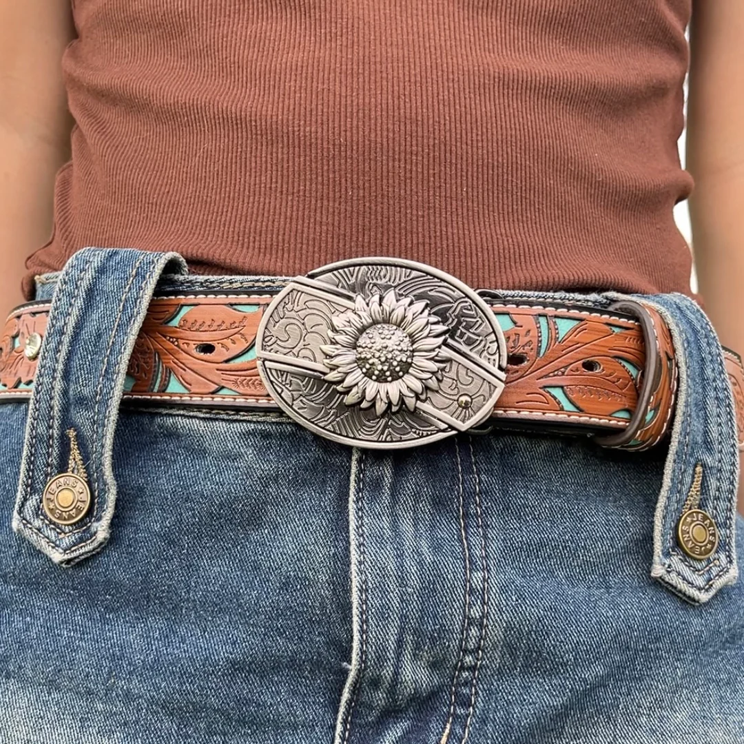 Western Feather Genuine Leather Belts