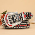 Crocodile Pattern Rhinestone Belt