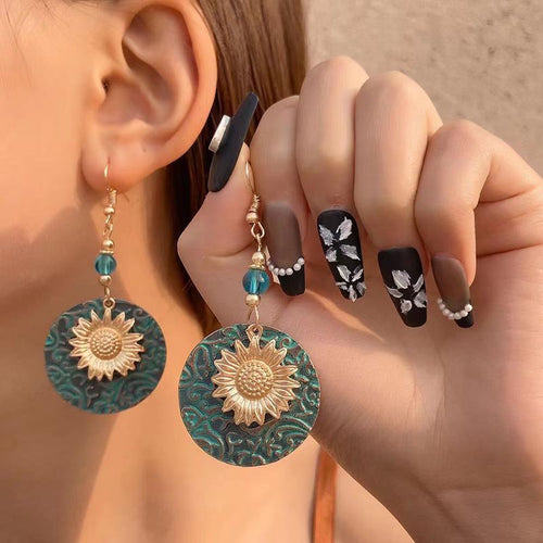 Bohemian Sunflower Earrings