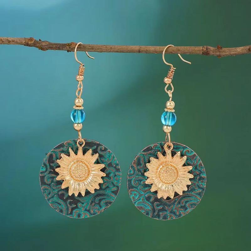 Bohemian Sunflower Earrings