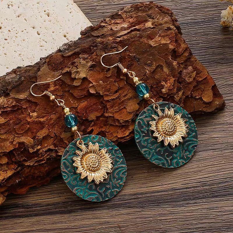 Bohemian Sunflower Earrings