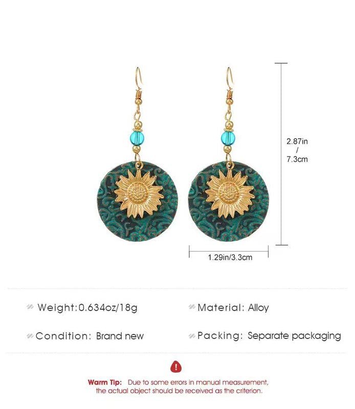Bohemian Sunflower Earrings
