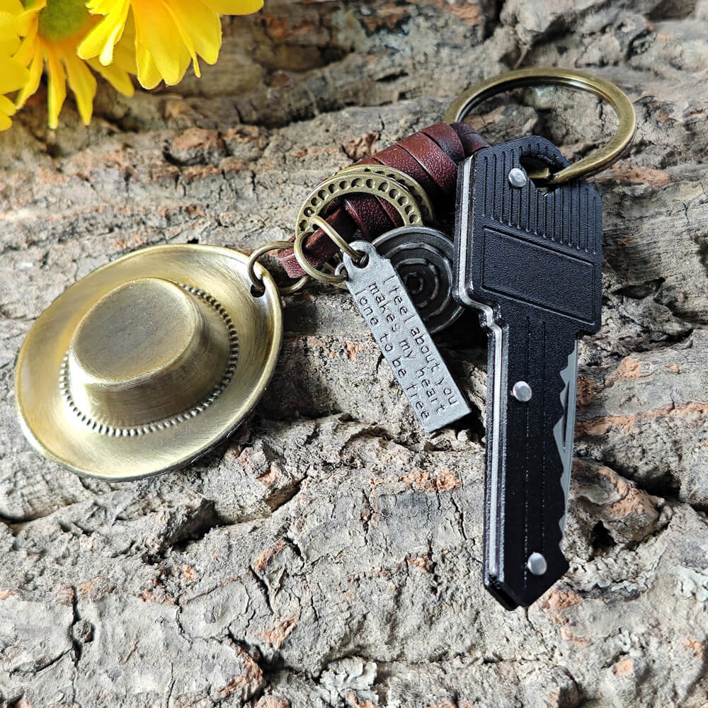 Western Cowboy Hat Keychain