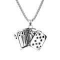 Western Royal Flush Spade Poker Necklace