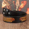 Western Eagle Embossed Belt Without Buckle 1.5" Wide