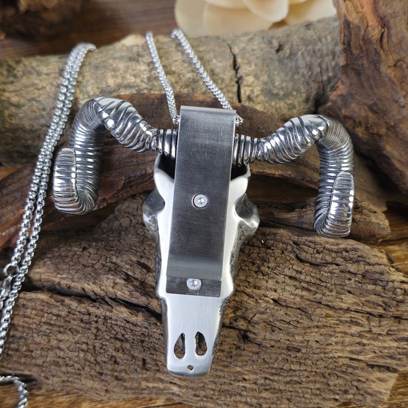Western Ram Skull Necklace